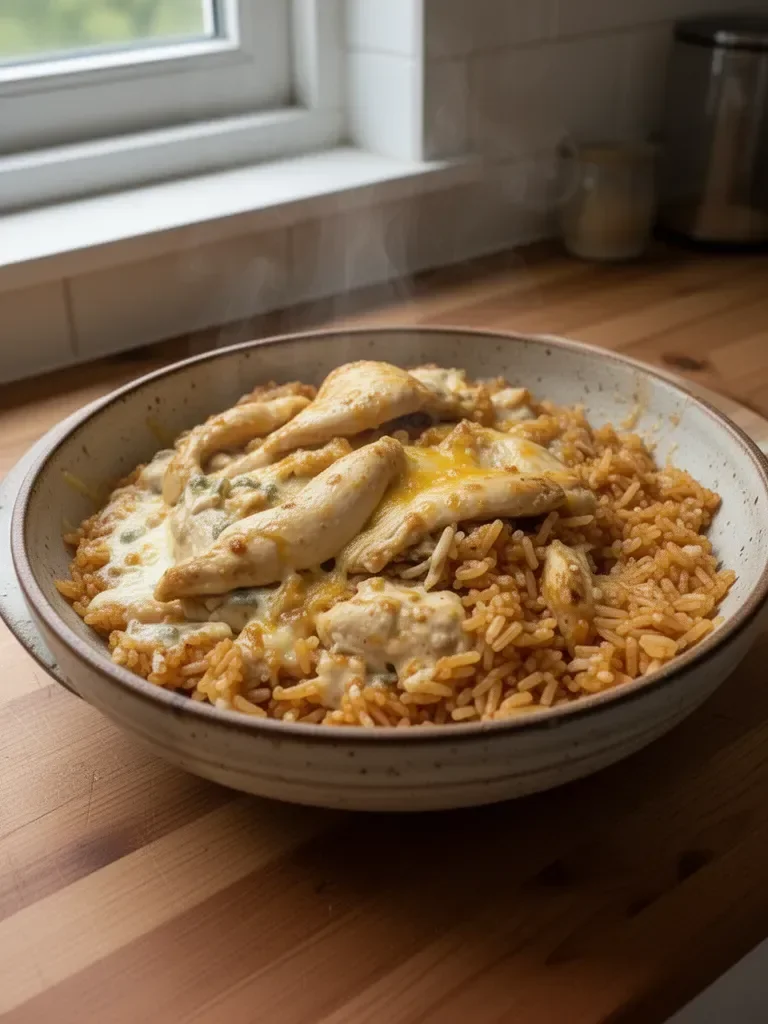 Rice with Chicken (Cheesy Chicken and Rice)