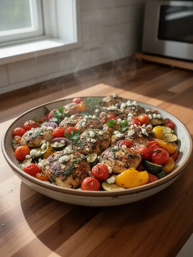Sheet Pan Greek Chicken and Veggies