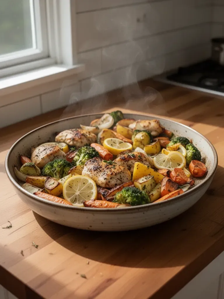 Sheet Pan Lemon Herb Chicken and Vegetables
