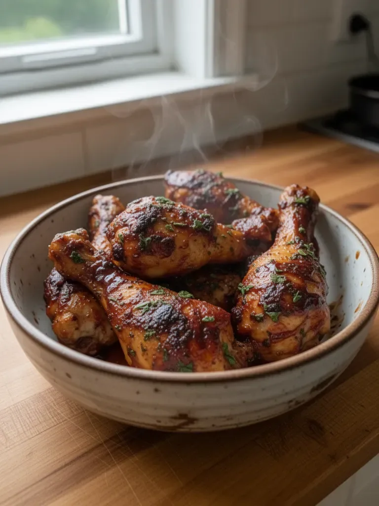Slow Cooker Honey BBQ Chicken Drumsticks