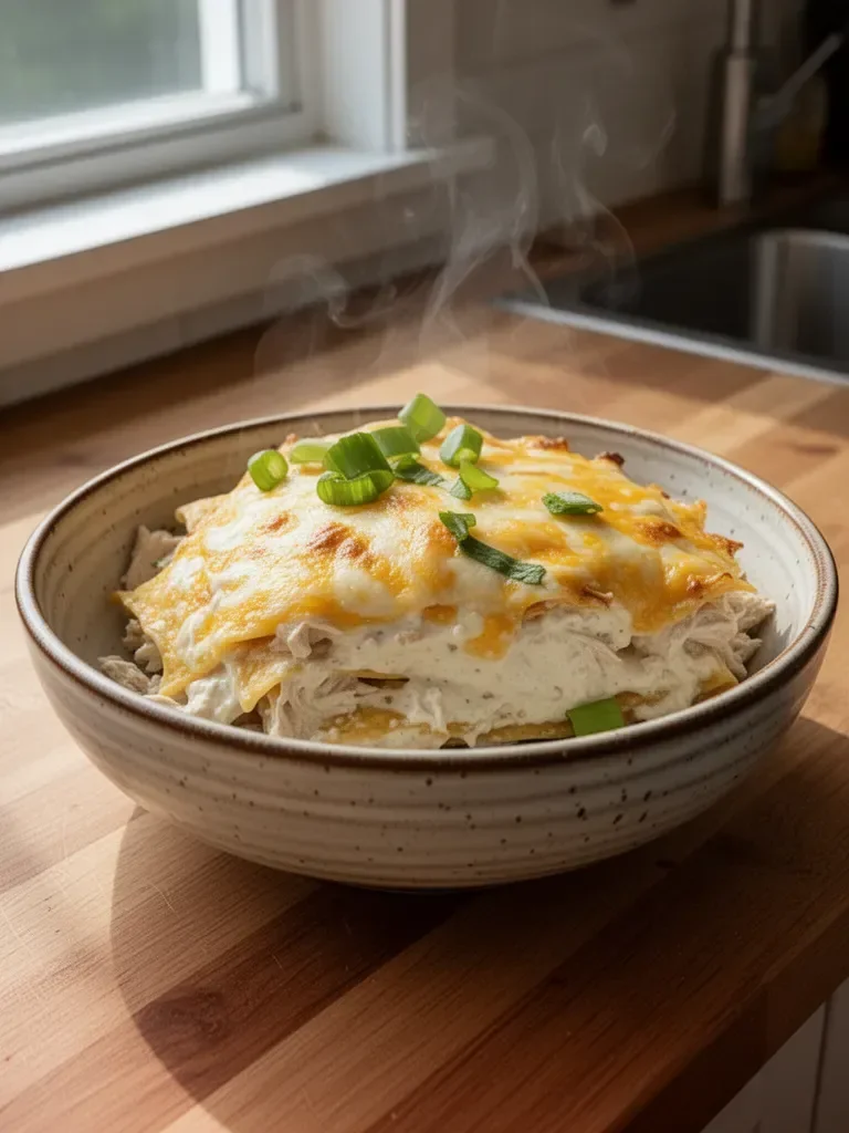 Sour Cream Chicken Enchilada Casserole