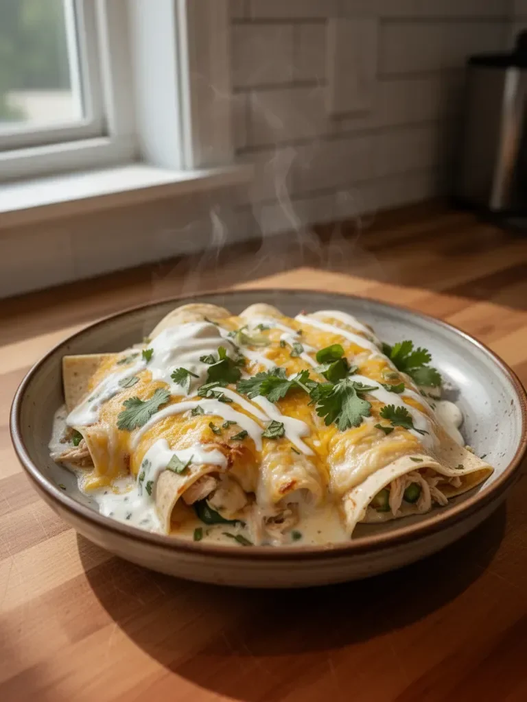 Sour Cream Chicken Enchiladas