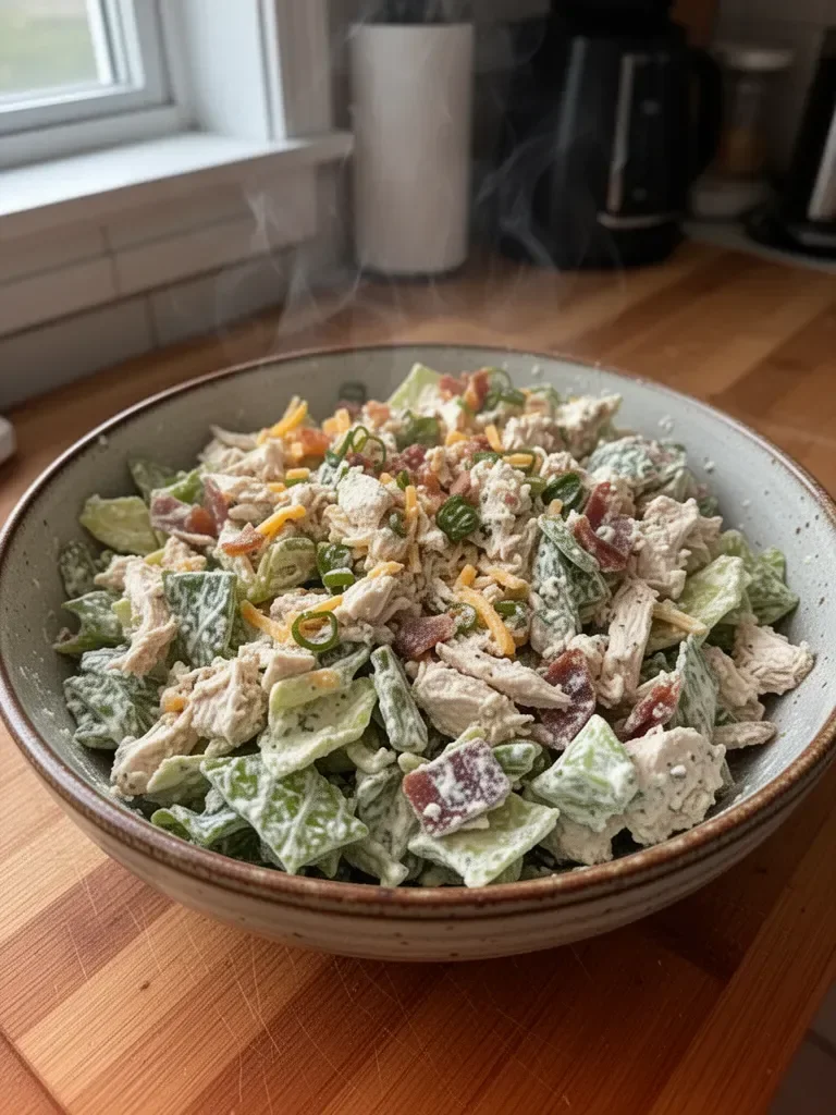 Bacon Ranch Chicken Salad with Cheddar (Low Carb)