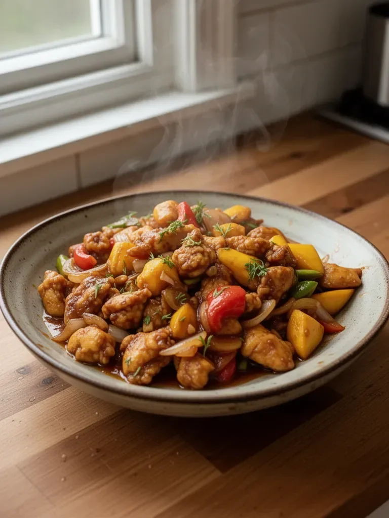 Chinese Style Mango Chicken Stir Fry