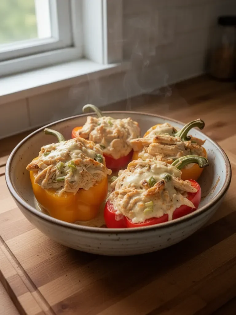 Creamy Chicken Stuffed Peppers