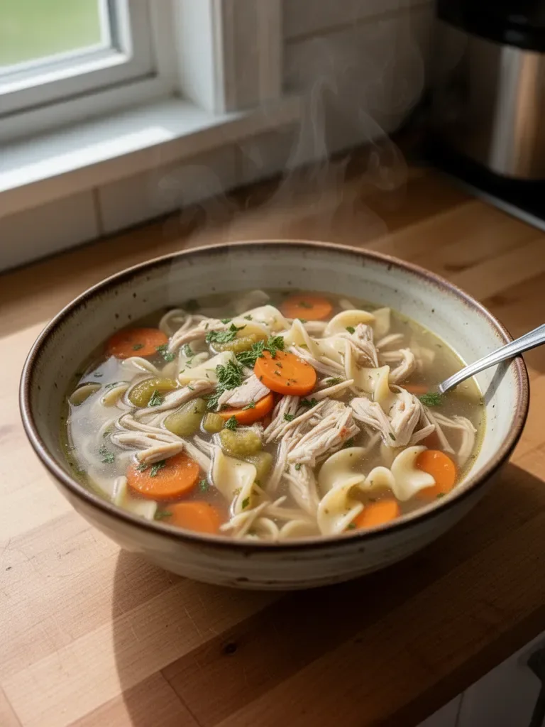 Easy Rotisserie Chicken Noodle Soup
