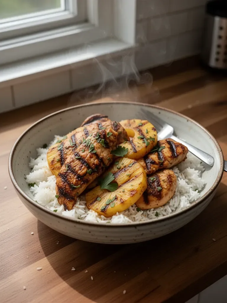 Hawaiian Chicken with Pineapple and Coconut Rice 4 Hawaiian Chicken with Pineapple and Coconut Rice