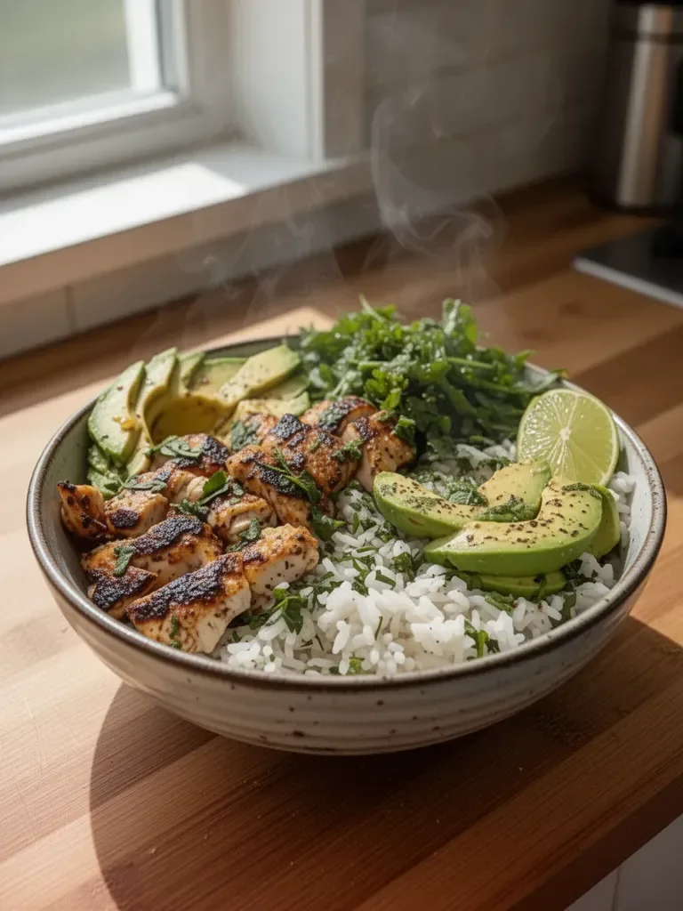 Honey Lime Chicken & Avocado Rice Bowl 4 Honey Lime Chicken & Avocado Rice Bowl