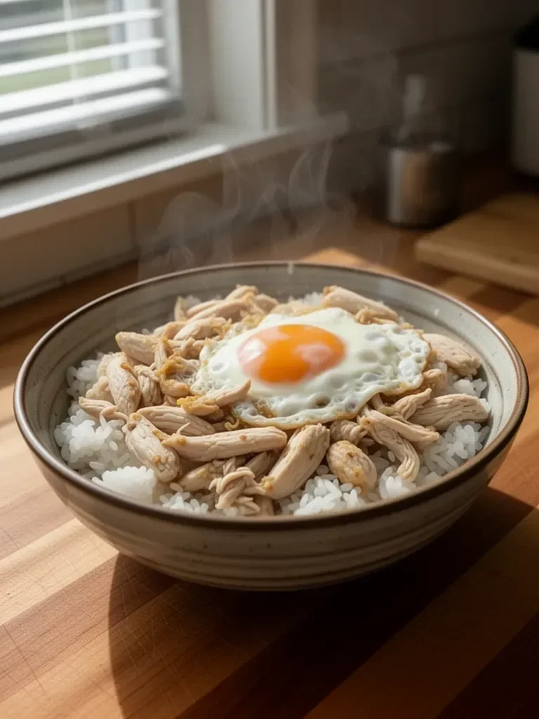 Japanese Inspired Chicken and Egg Rice Bowl