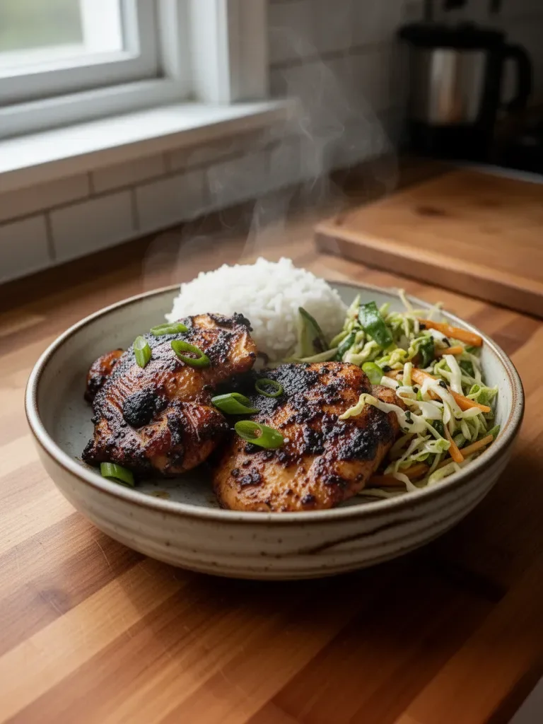 Roasted Miso Chicken Thighs