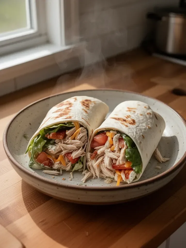 Simple Rotisserie Chicken Wraps