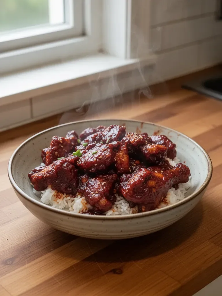 Sticky Honey Gochujang Chicken