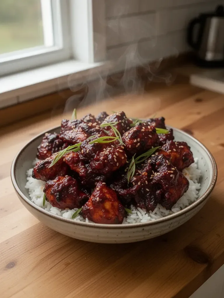 Sticky Korean Gochujang Chicken 4 Sticky Korean Gochujang Chicken
