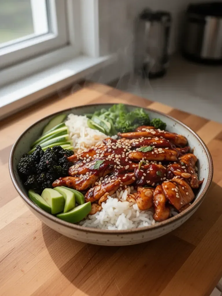 Sweet and Spicy Gochujang Chicken Bowls