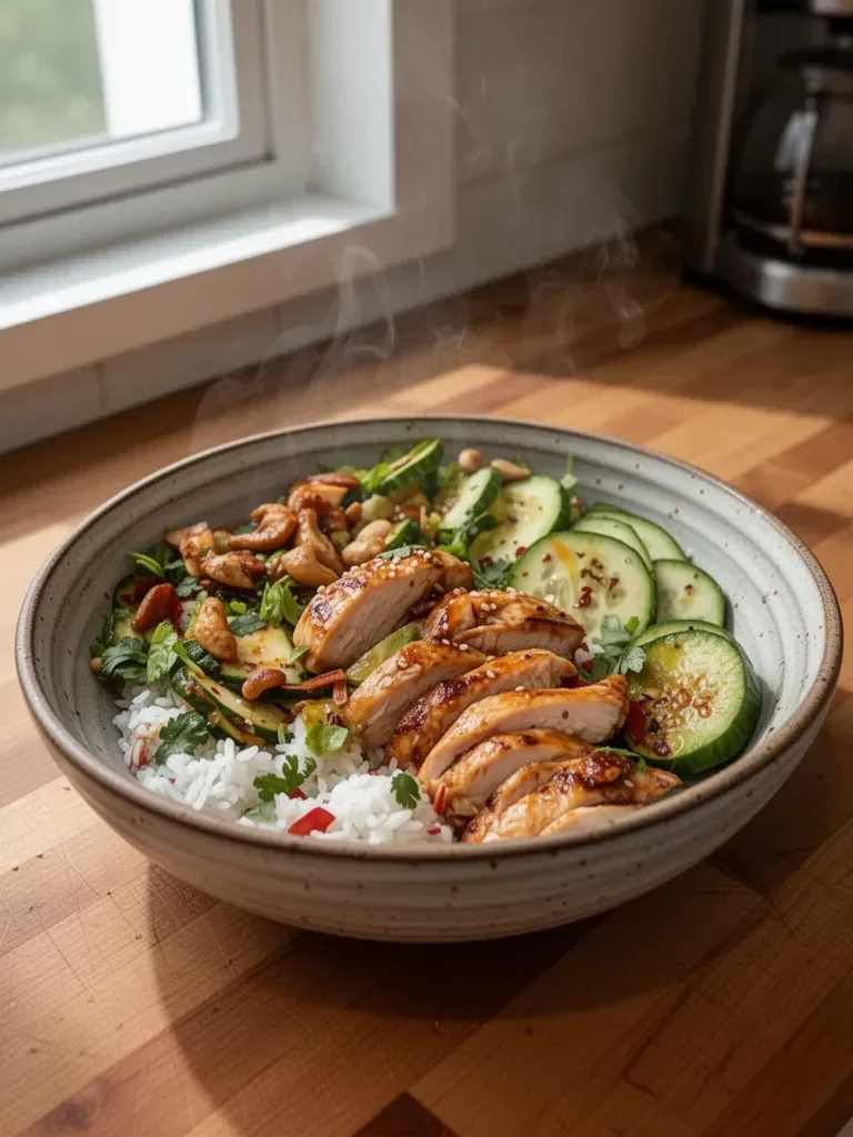 Sweet Chili Rotisserie Chicken Bowls