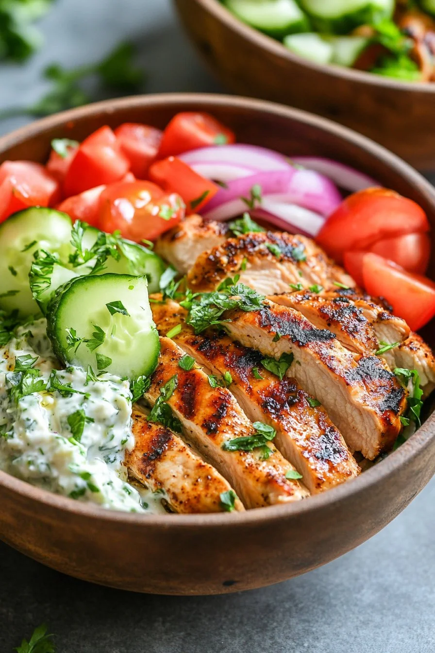 Greek Chicken Tzatziki Bowls 5 Greek Chicken Tzatziki Bowls